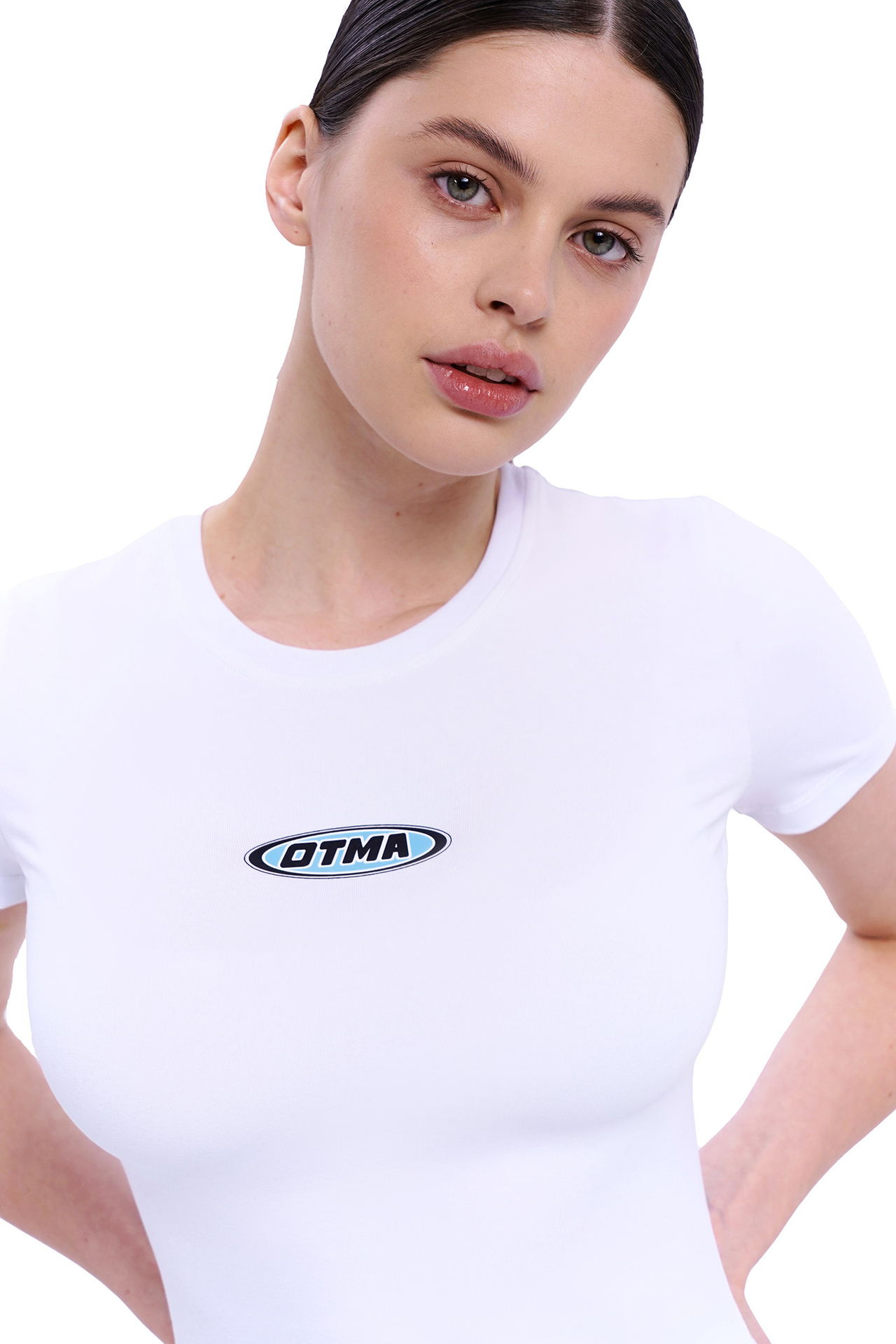 Футболка слим белая