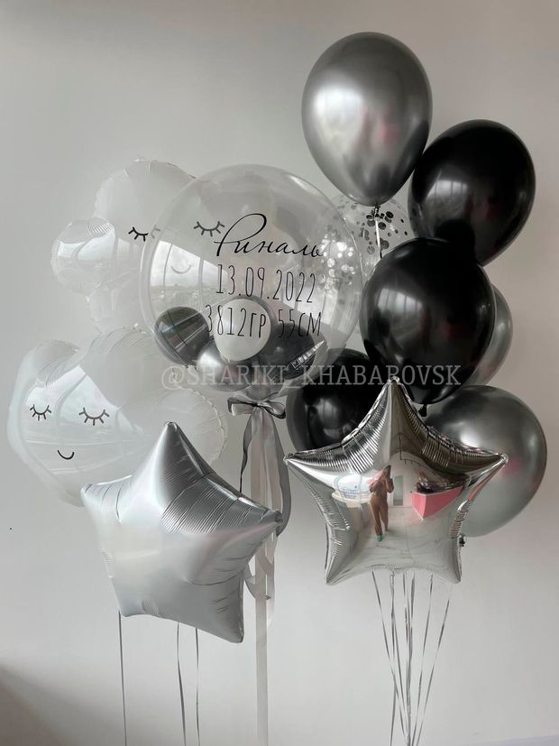 Воздушные шары на выписку для мальчика №8070