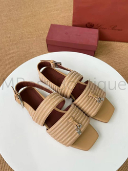 Сандалии Loro Piana Charms Sprightly женские в коричневом цвете