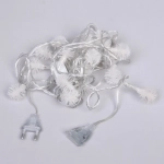 Гирлянда для дома 4,0 м 20 ламп LED с насадками ОДУВАНЧИК, прозрач.пров., 1 режим.,IP-20 Белый (возможность соединения)