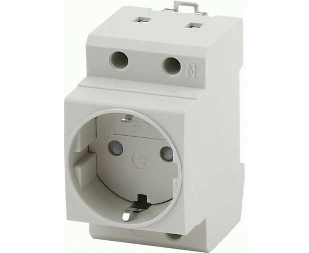 Розетка ЭРА PRO MRD10-16-E с заземлением, монтаж на DIN-рейку, номинальный ток - 16 А, степень защиты IP20, количество полюсов 1P+PE