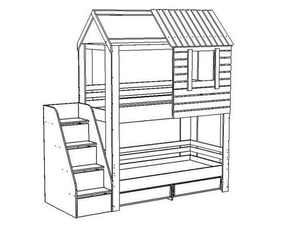 Лестница АМИ /514*1274*868/ анкор белый / ирис