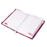 Записная книжка А5, 7БЦ, Alingar, пайетки, аппликация, линия, 60 л., "Бабочка", фиолетовый