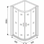 Душевой уголок Good Door Cofe R-90-C-CH стекло прозрачное/профиль хром