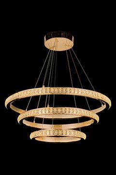 Подвесная люстра LED 113W 3000К/4000К/5500К LE7718/800-3K Gold золото Colisee Leon