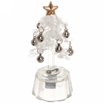 Сувенир с подсветкой «Морозная ёлочка» 7,5*2 см , серебро