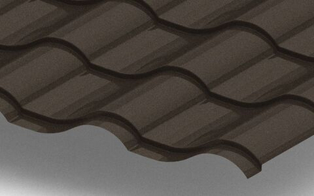 Металлочерепица Монтерроса VikingMP-Е 0.5мм RR32-Темно-коричневый