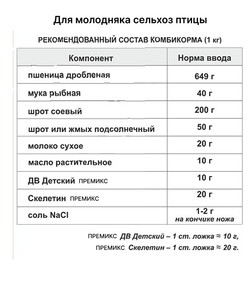 Премикс ДВ д/ молодняка птицы 600 г