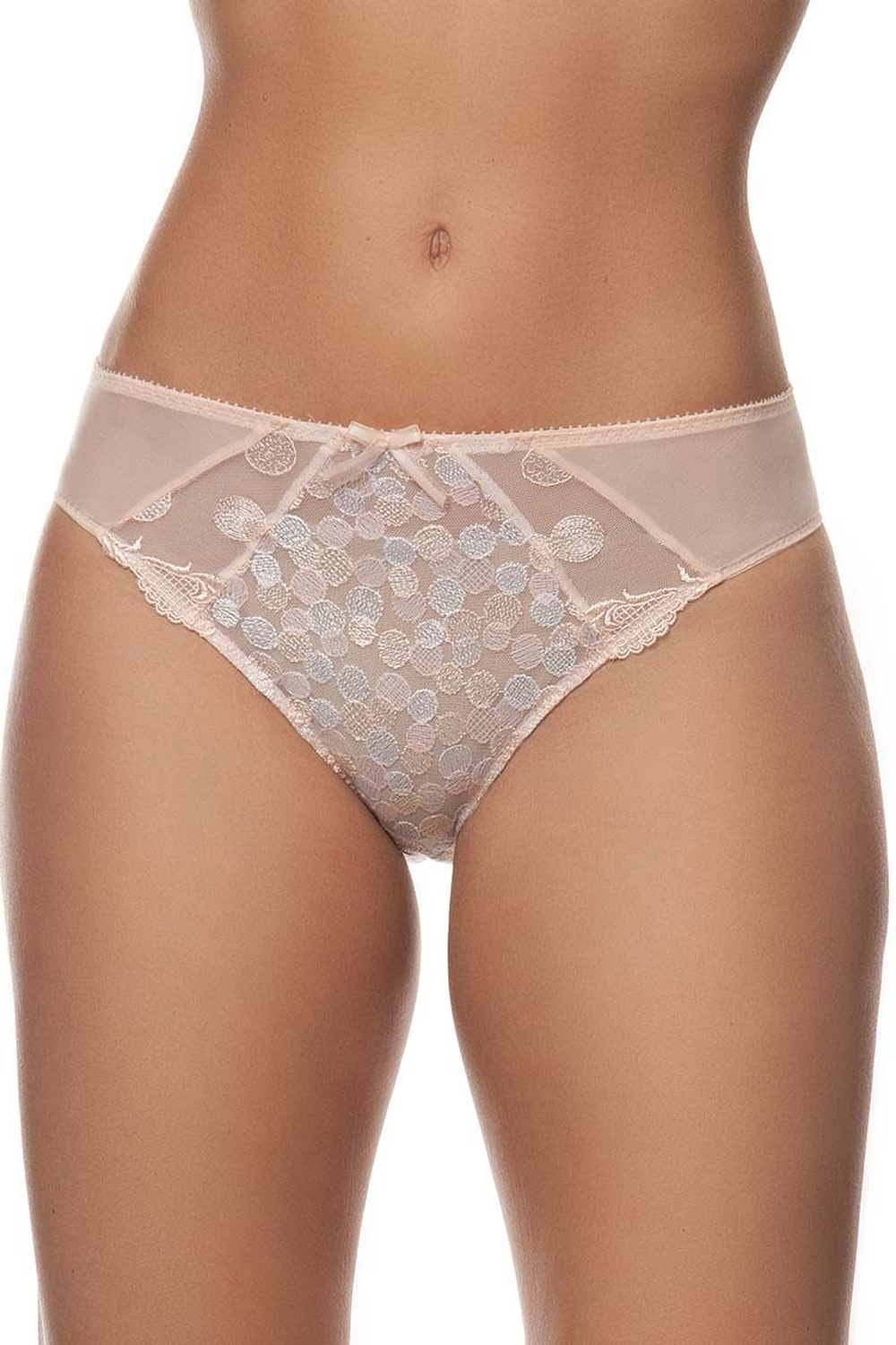 Трусы-слипы Tiffany с вышивкой (Размер: 42) (Цвет: пудровый)