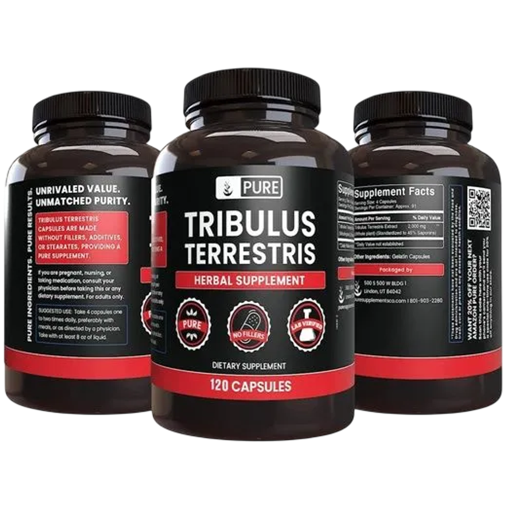 Pure Supplements Tribulus Terrestris 2000 мг 120 капсул , Трибулус !!!Срок 08.2025