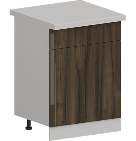 Кухня Модуль ШН1Я 800 Белый / Орех Миланский