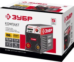 ЗУБР ММА, 190 А, КОМПАКТ, сварочный аппарат инверторный, макс. электрод Ø 4.0 мм (СА-190К)