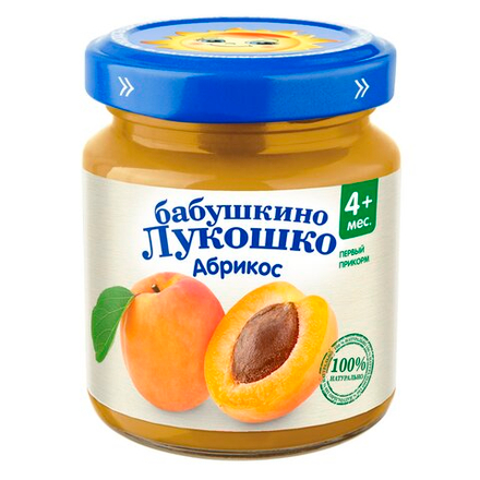 Пюре Бабушкино Лукошко Абрикос с 4 месяцев 100г