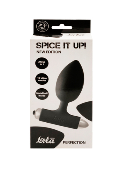 Анальная пробка с вибрацией Spice it up New Edition Perfection Black 8014-01lola