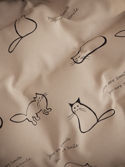 Пододеяльник перкаль Сказка "Котики (беж)" евро на молнии 200x215 см