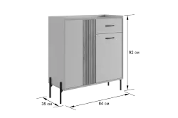 Комод "Доминика" (с ящиком), (кашемир/дуб крафт золотой), Мебельсон г. Ижевск