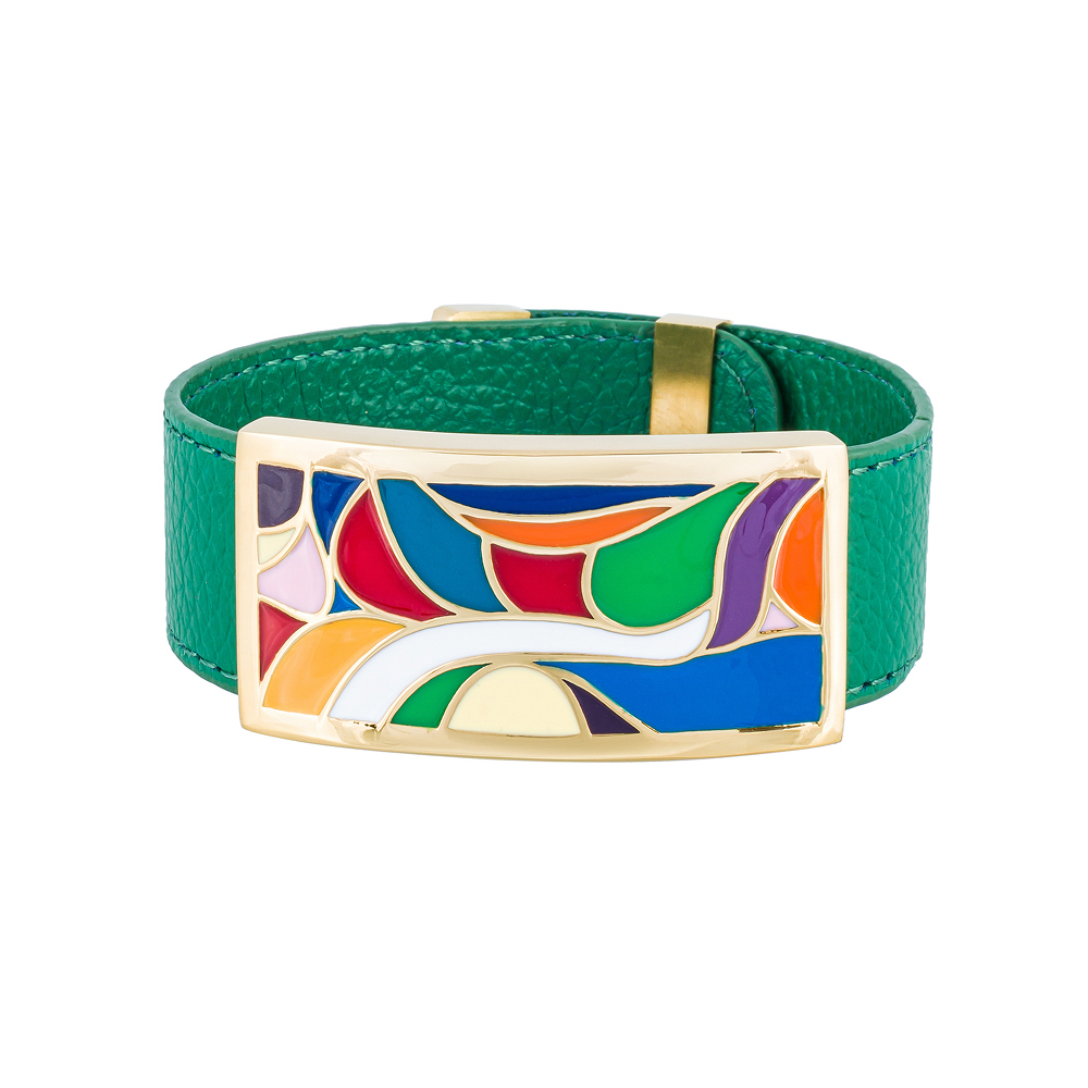 Браслет Fiore Luna на красном кожаном ремешке CB13598-29