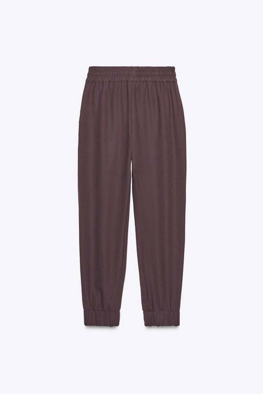 ZARA БРЮКИ С МАНЖЕТАМИ, БУРГУНДИ