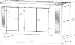 Шумозащитный кожух для генератора 200-500 кВт (У)