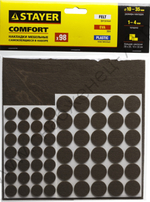 STAYER коричневый, самоклеящихся, 98 шт., набор мебельных накладок (40916-H98)