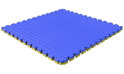 Будо-мат (татами) BABYPUZZ (1 плита 100x100x2,5см, 1кв.м./уп) "Сине-желтый"