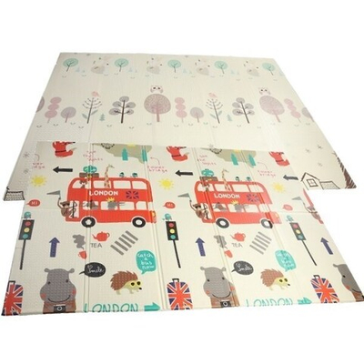 Двухсторонний портативный складной коврик Путешествие Зверят + Совята 140x200x1 см