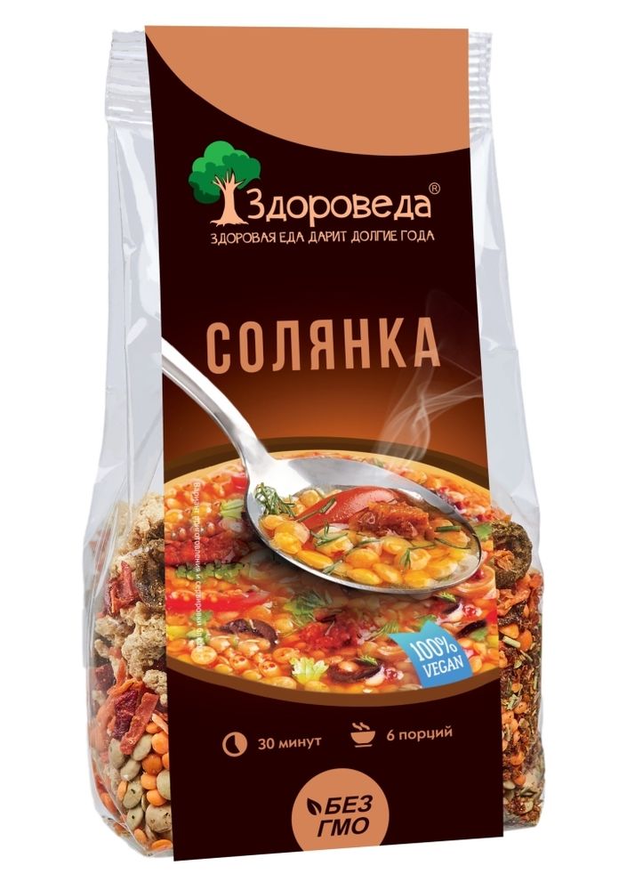 Здороведа Солянка с красной чечевицей 250 г, 2 шт