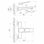 Смеситель для ванны 35k MIXLINE ML24-01 "Unito"
