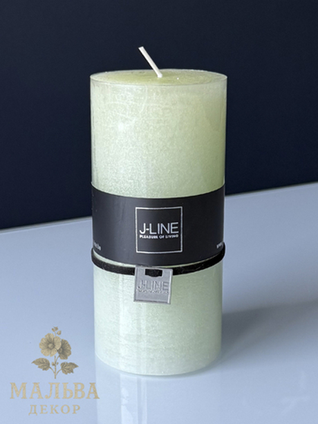 Свеча декоративная "Зеленая пудра" 7x7x15 см