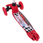 Самокат 3х кол. красный, 55см, макс.высота ручки 62см. колеса PU свет, макс.вес 45кг.