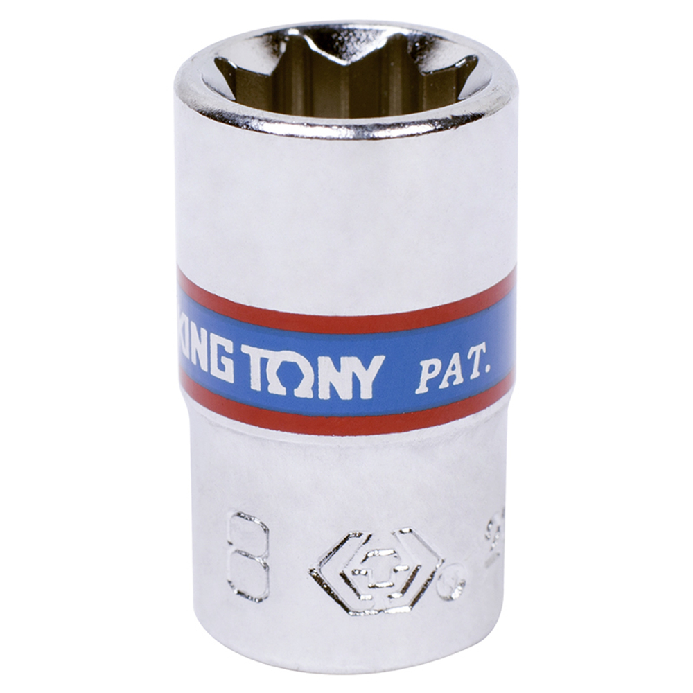 Головка торцевая восьмигранная 1/4&quot;, 8 мм KING TONY 231008M