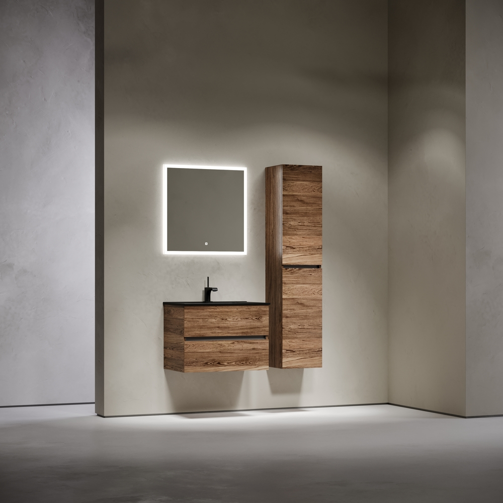 Тумба подвесная под раковину Sancos Urban, дуб чарльстон 690х450х550