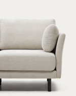 Gilma 2-местный диван бежевый с ножками в черной отделке 170 см