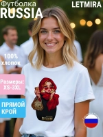 Футболка с принтом Матрёшка