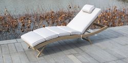 "Лиссабон" шезлонг из искусственного ротанга, цвет соломенный