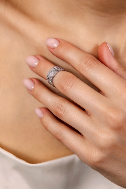 Фаланговое кольцо "Кружево"