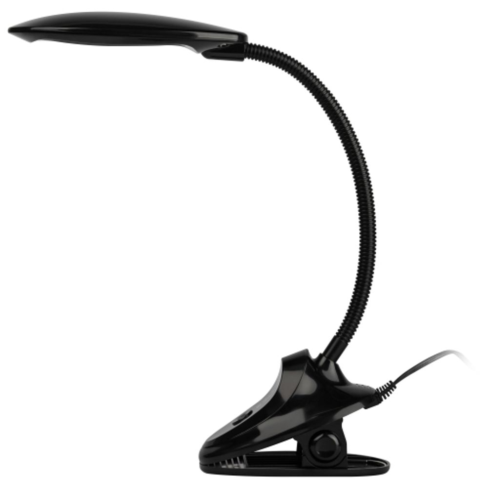 Настольный светильник ЭРА NLED-478-8W-BK светодиодный на прищепке черный | Светодиодные настольные лампы