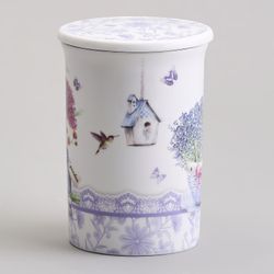 КРУЖКА ЗАВАРОЧНАЯ С МЕТАЛЛ. СИТОМ И ФАРФОР. КРЫШКОЙ 320 МЛ