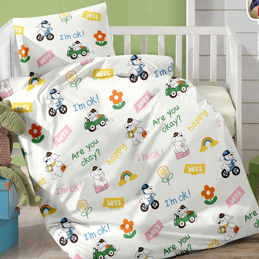 Комплект постельного белья &quot;РУ. BABY ИВТЕКС&quot; дизайн: D-041, поплин, 100% хлопок.