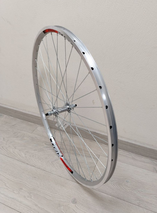 Колесо переднее 28-29" TRIX двойной обод серый сталь гайки