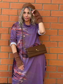 Платье / бочонок / трикотаж фиолетовый