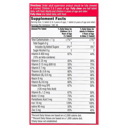 Flintstones, мультивитамины для детей с железом, 90 жевательных таблеток