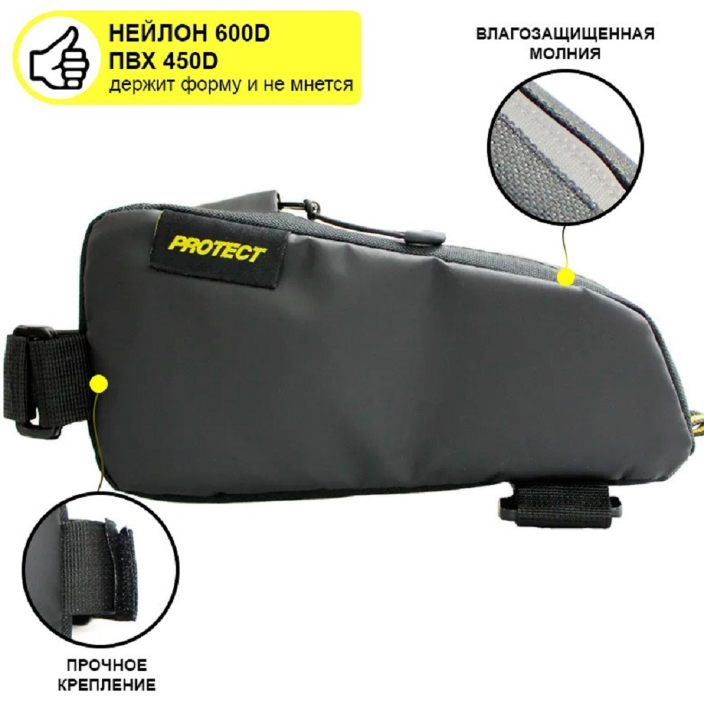 Велосумка Feedbag на раму, серия Bikepacking, р-р 21х10х5 см, PROTECT™