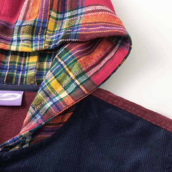 Рубашка Velvet Button Det бордовая / синяя - фото 6