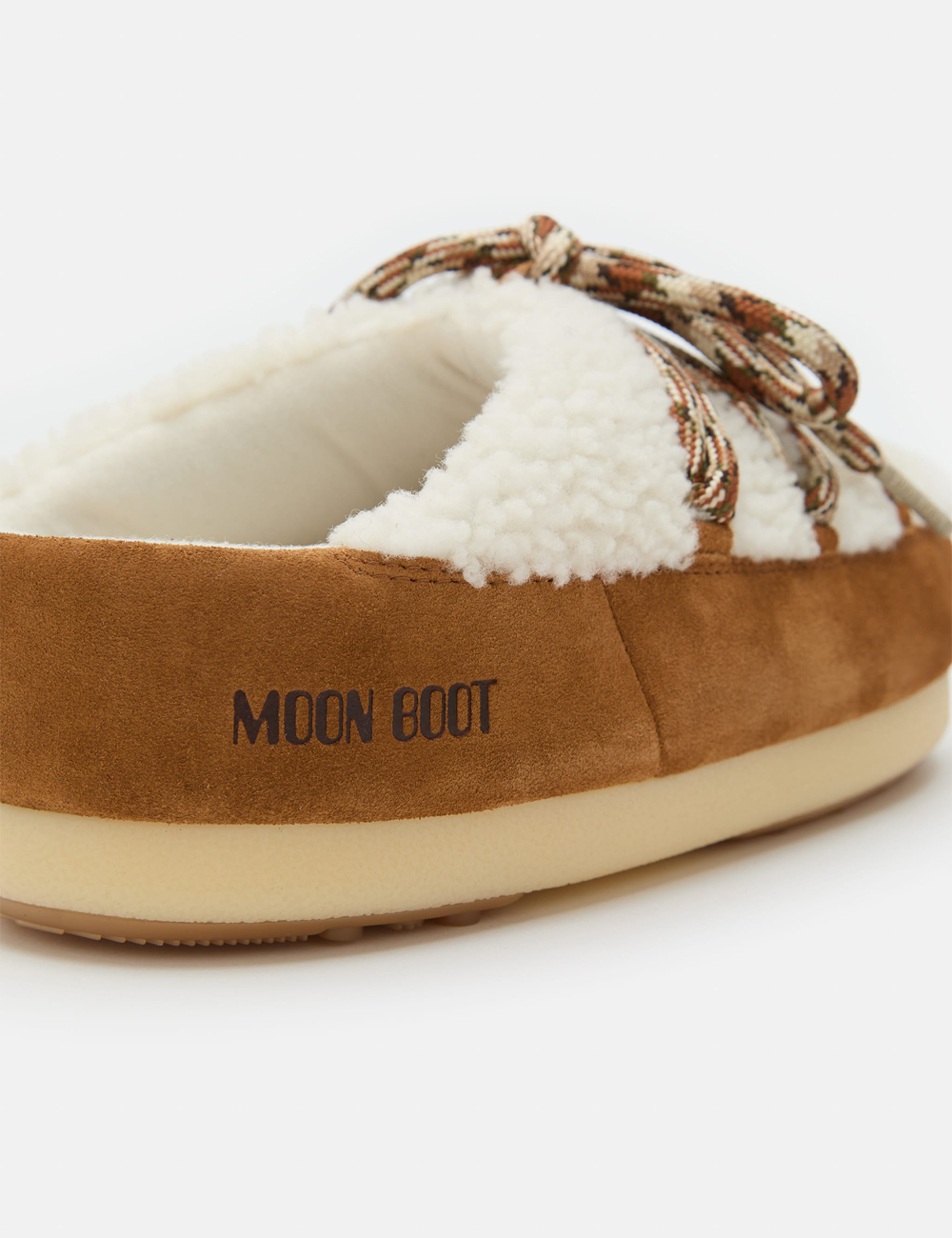 Moon Boot Evx Brown Shearling Mules