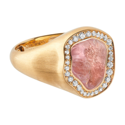 Кольцо с Морганитом и Бриллиантами, R0030-62/1