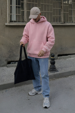 Толстовка мужская с капюшоном "Вasic" розовый