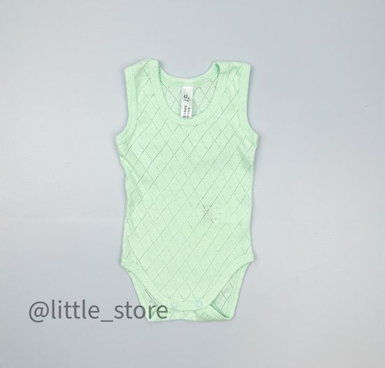Боди ажурное без рукавов, Ментоловое