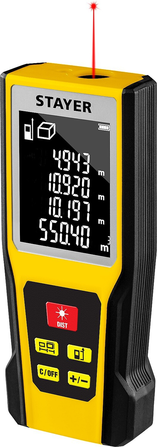 Дальномер лазерный, ″LDM-60 ″, дальность 60 м, 5 функций, STAYER Professional