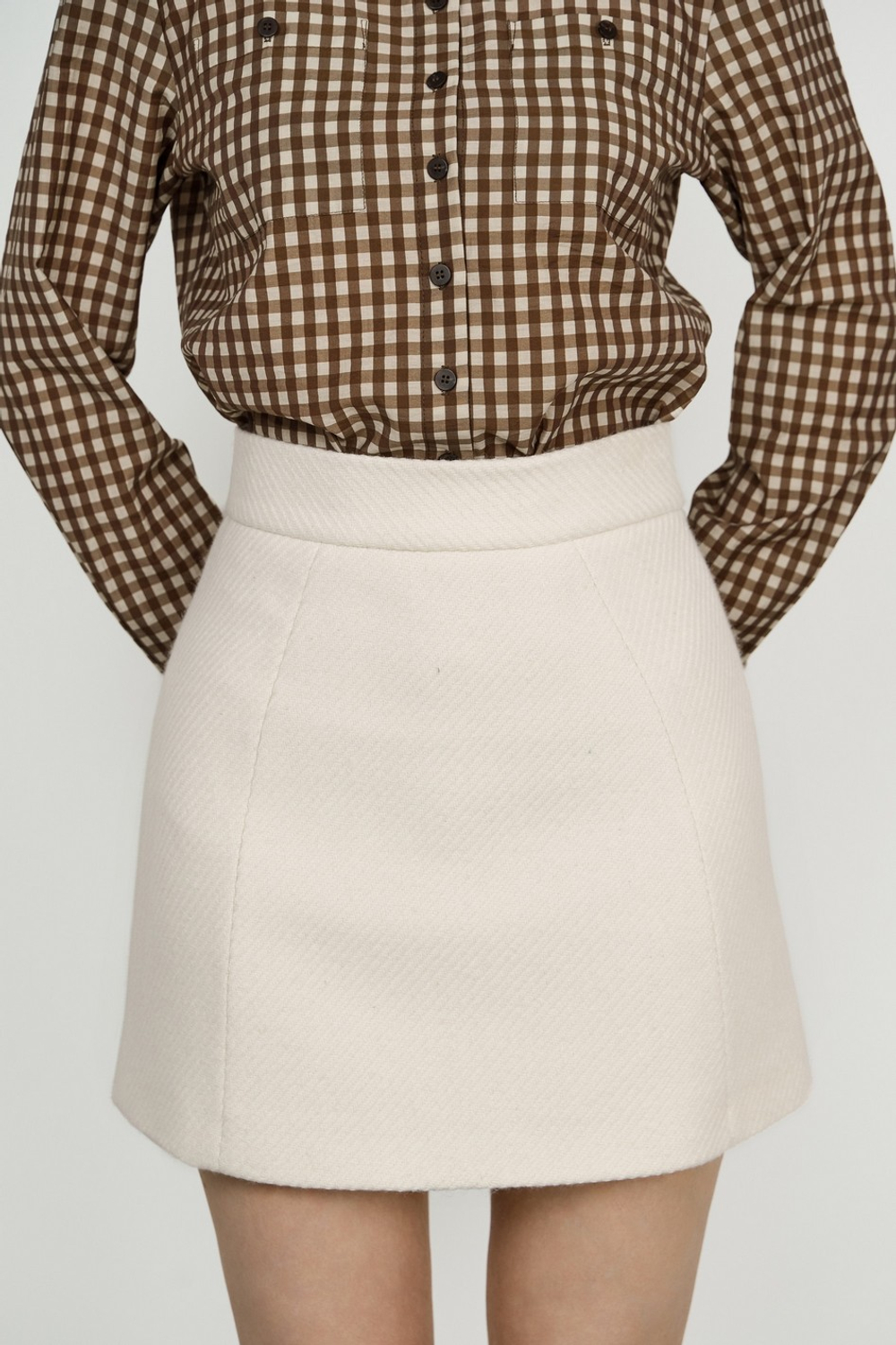 Юбка трапеция мини